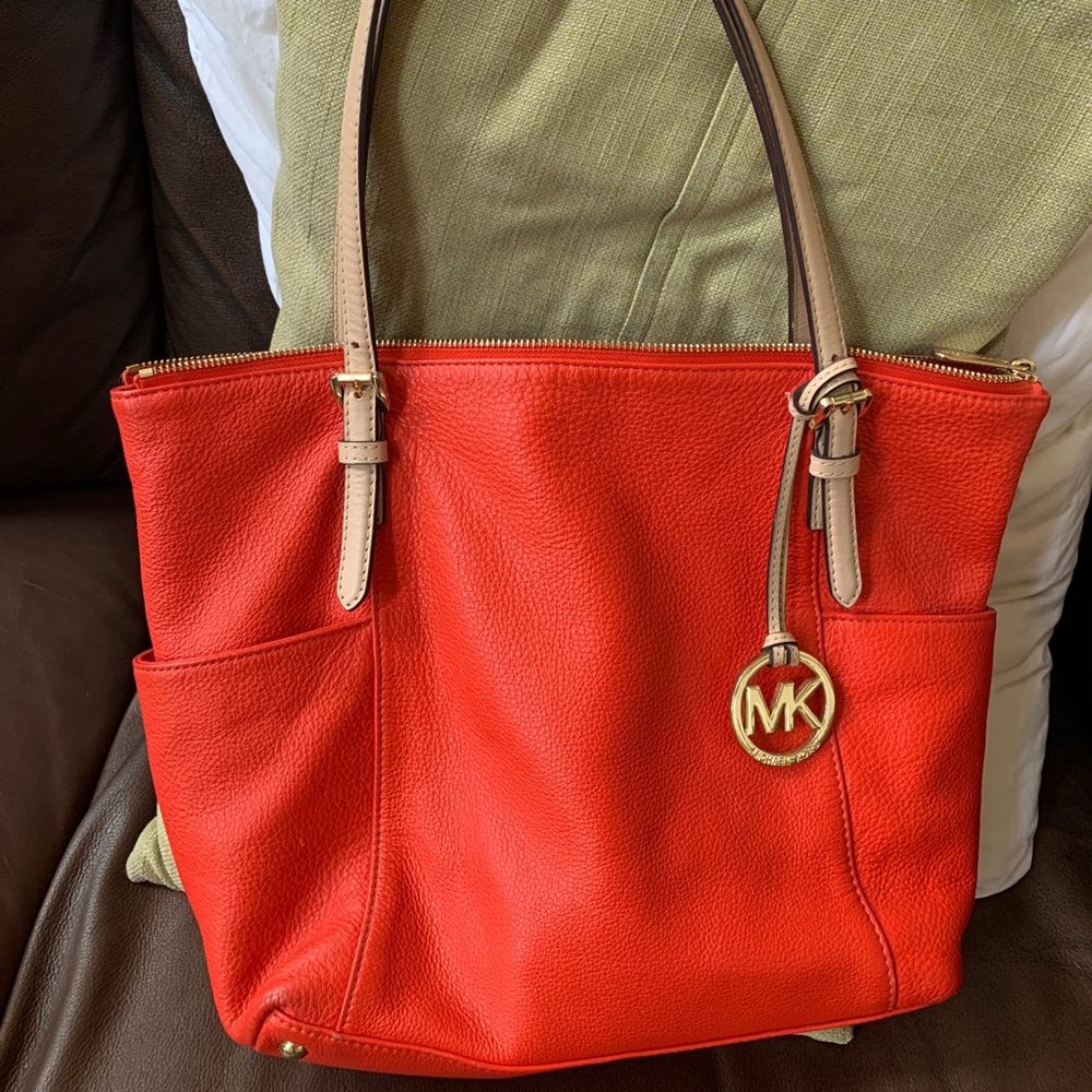 Red Michael Kors Shoulder Bag